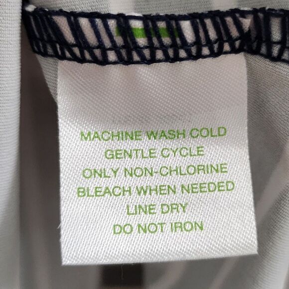 Garnet Hill Signature‎ Rash Guard XL Striped Blue White Longsleeve Swimwear - Picture 5 of 10